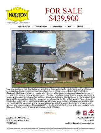 Plus de détails pour 4503 Allen St, Oakwood, GA - Commerce de détail à vendre