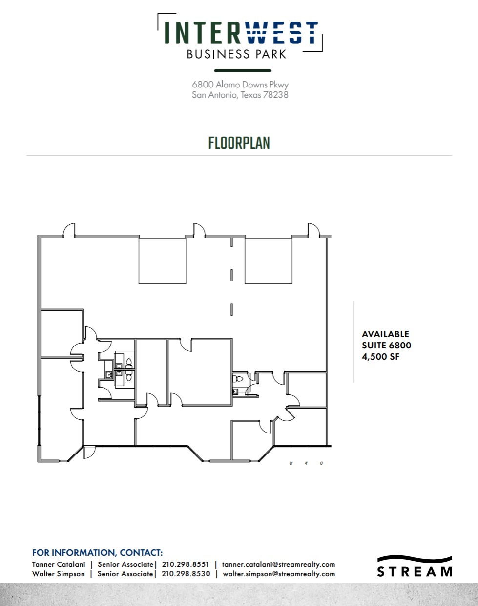 6850-6862 Alamo Downs Pky, San Antonio, TX à louer Plan d  tage- Image 1 de 1