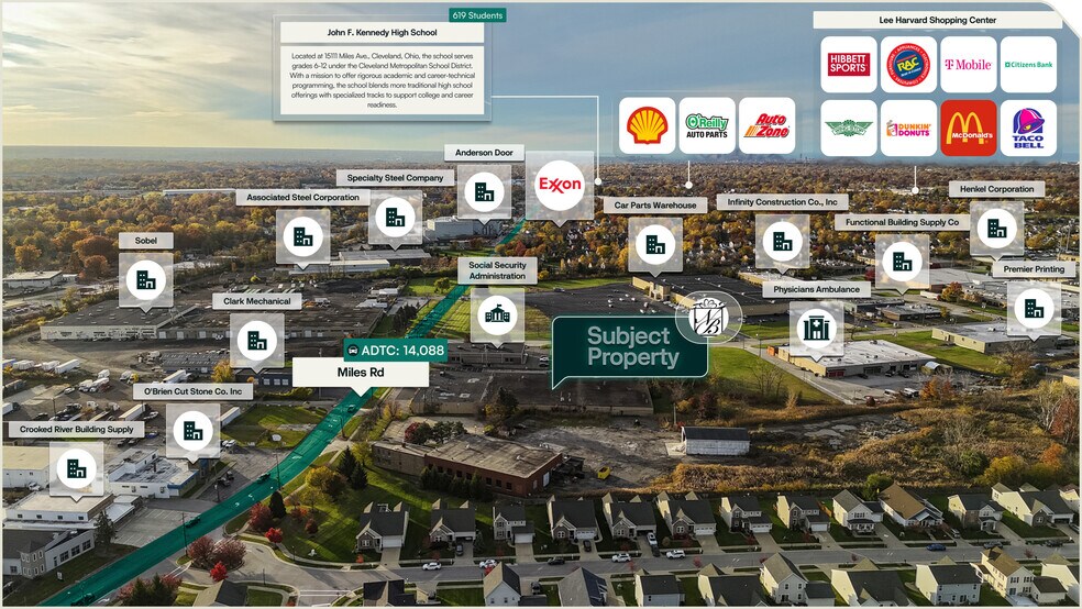 18807 Miles Rd, Warrensville Heights, OH à vendre - Aérien - Image 2 de 2