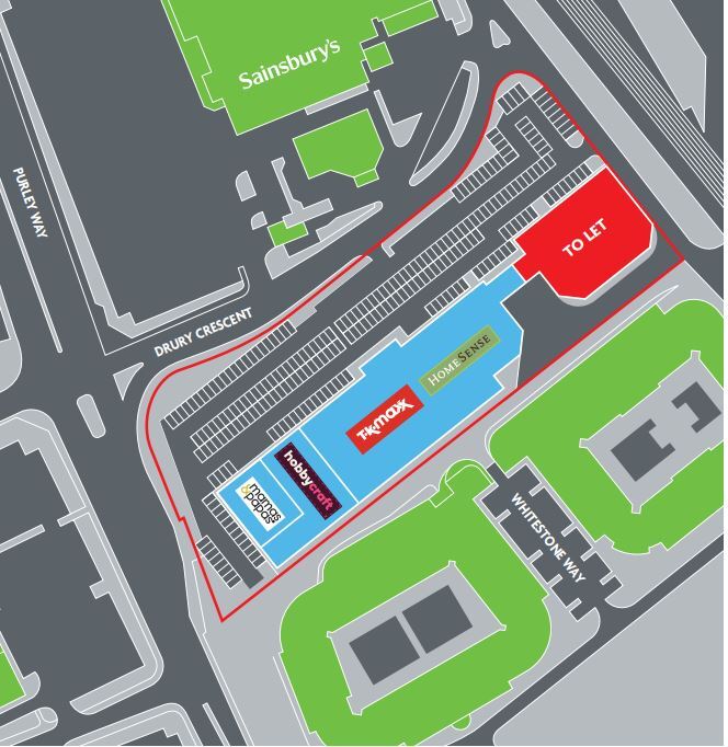 1-3 Drury Cres, Croydon à louer Plan de site- Image 1 de 1