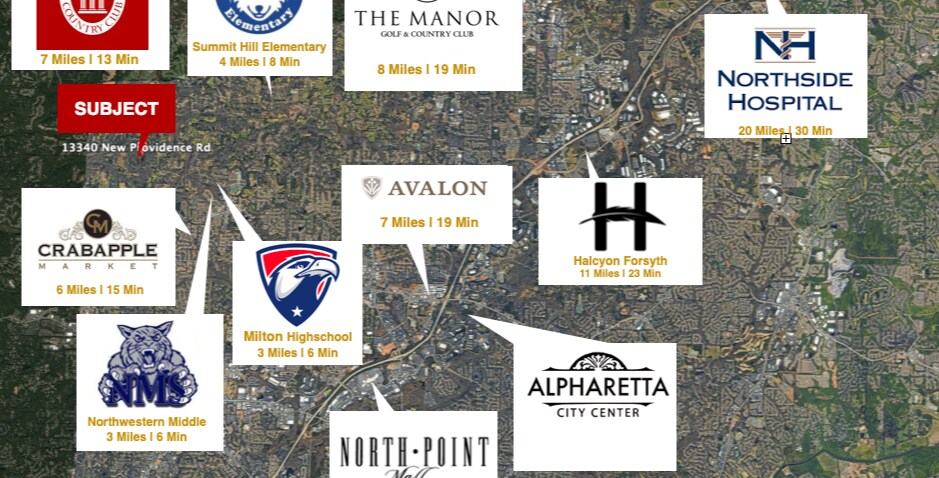 13340 New Providence Rd, Alpharetta, GA à vendre - Aérien - Image 3 de 11