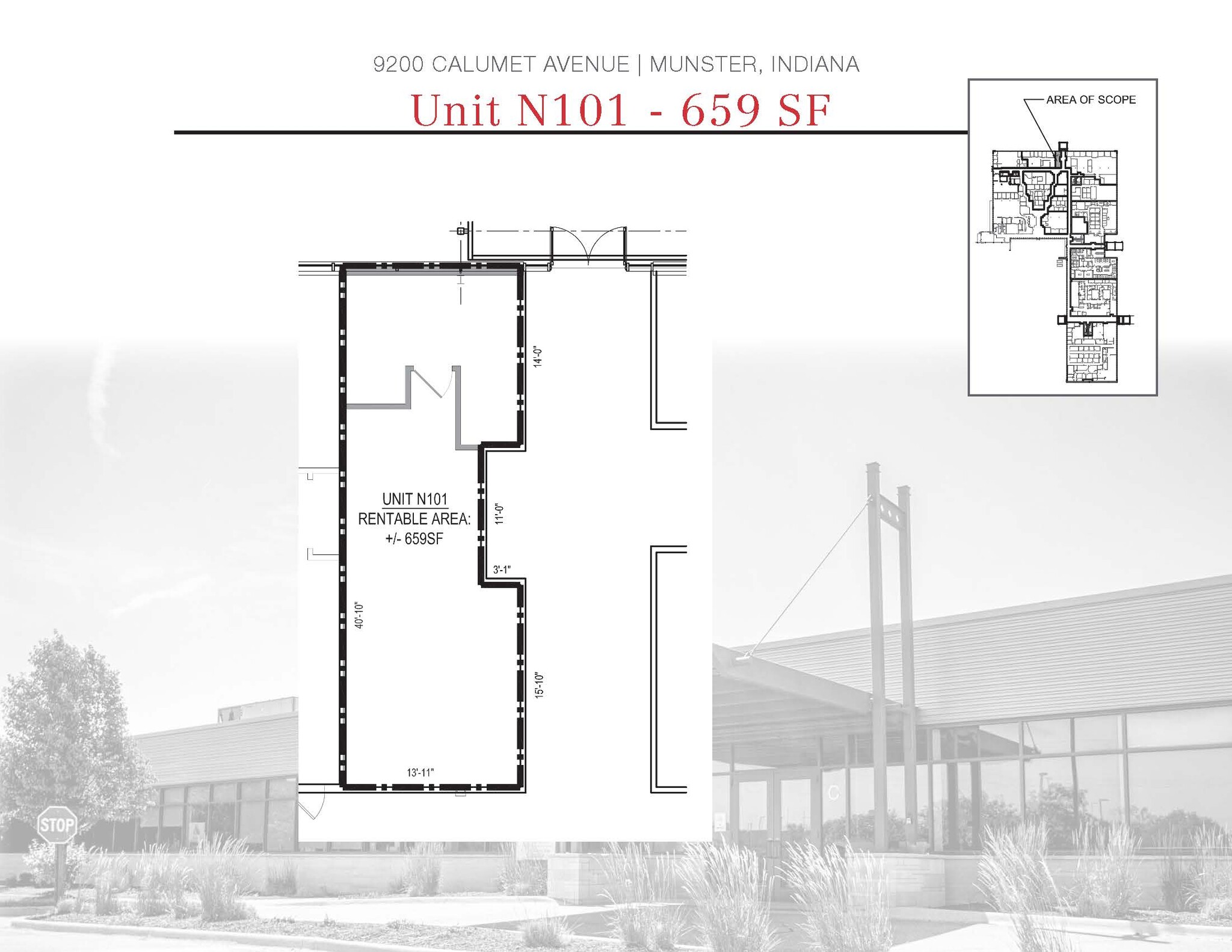 9200 Calumet Ave, Munster, IN à louer Plan d’étage- Image 1 de 1