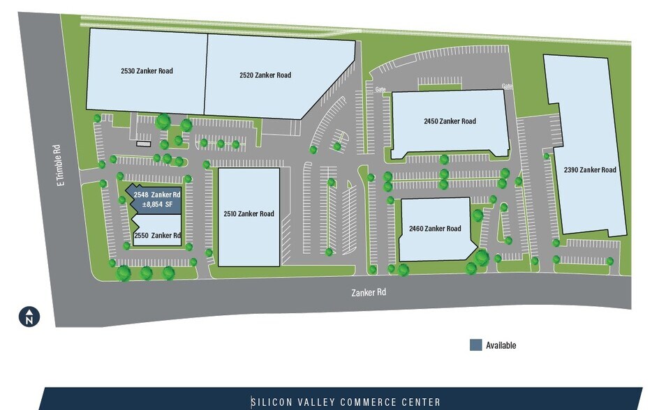 2450 Zanker Rd, San Jose, CA à louer - Plan de site - Image 3 de 3