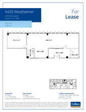 5433 Westheimer Rd, Houston, TX for lease Floor Plan- Image 1 of 1