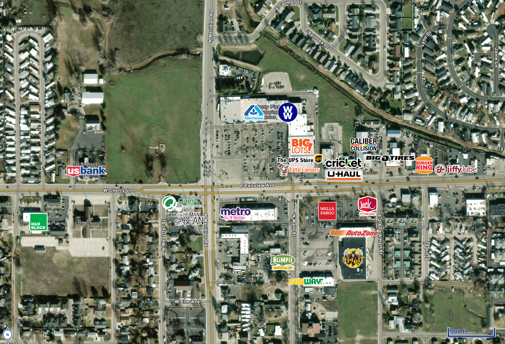 14 Fairview ave, Meridian, ID for lease Aerial- Image 1 of 2