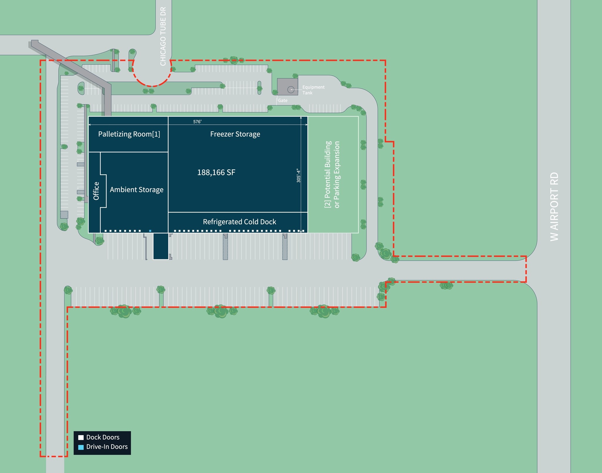 1020 W Airport Rd, Romeoville, IL for lease Site Plan- Image 1 of 1