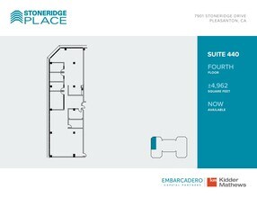 7901 Stoneridge Dr, Pleasanton, CA for lease Floor Plan- Image 1 of 1