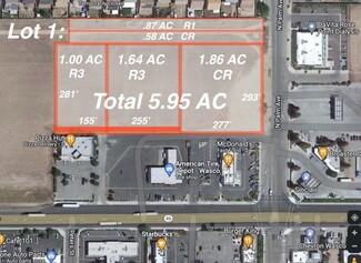 Plus de détails pour 300 N Palm Ave, Wasco, CA - Terrain à vendre