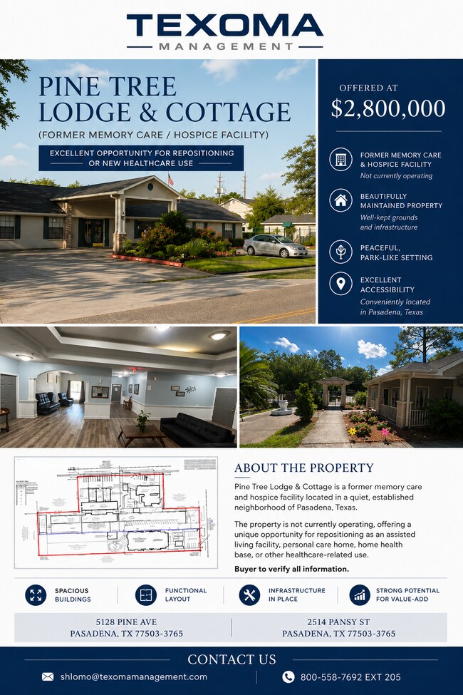Plus de détails pour 5128 Pine Ave, Pasadena, TX - Soins de santé à vendre