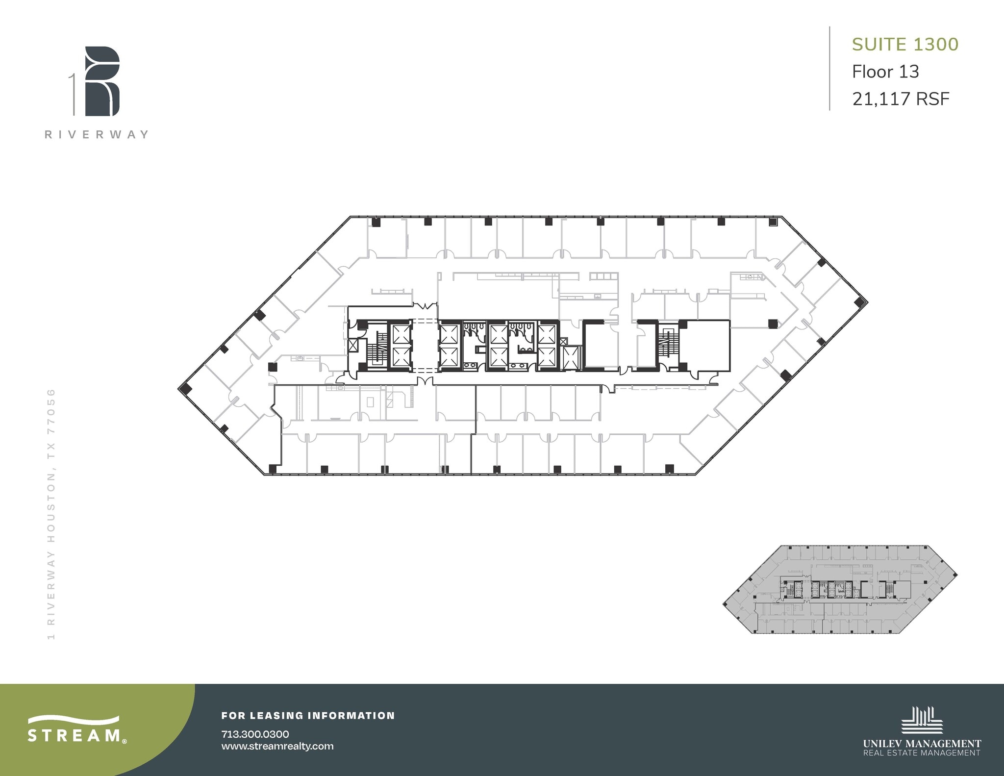 1 Riverway, Houston, TX à louer Plan d’étage- Image 1 de 1