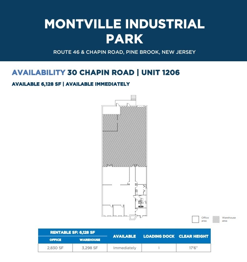 60 Chapin Rd, Pine Brook, NJ à louer Plan d’étage- Image 1 de 1