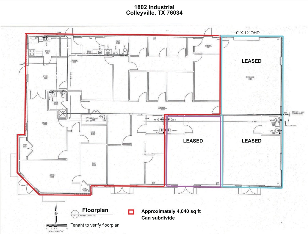 1802 Industrial Blvd, Colleyville, TX for lease Floor Plan- Image 1 of 1