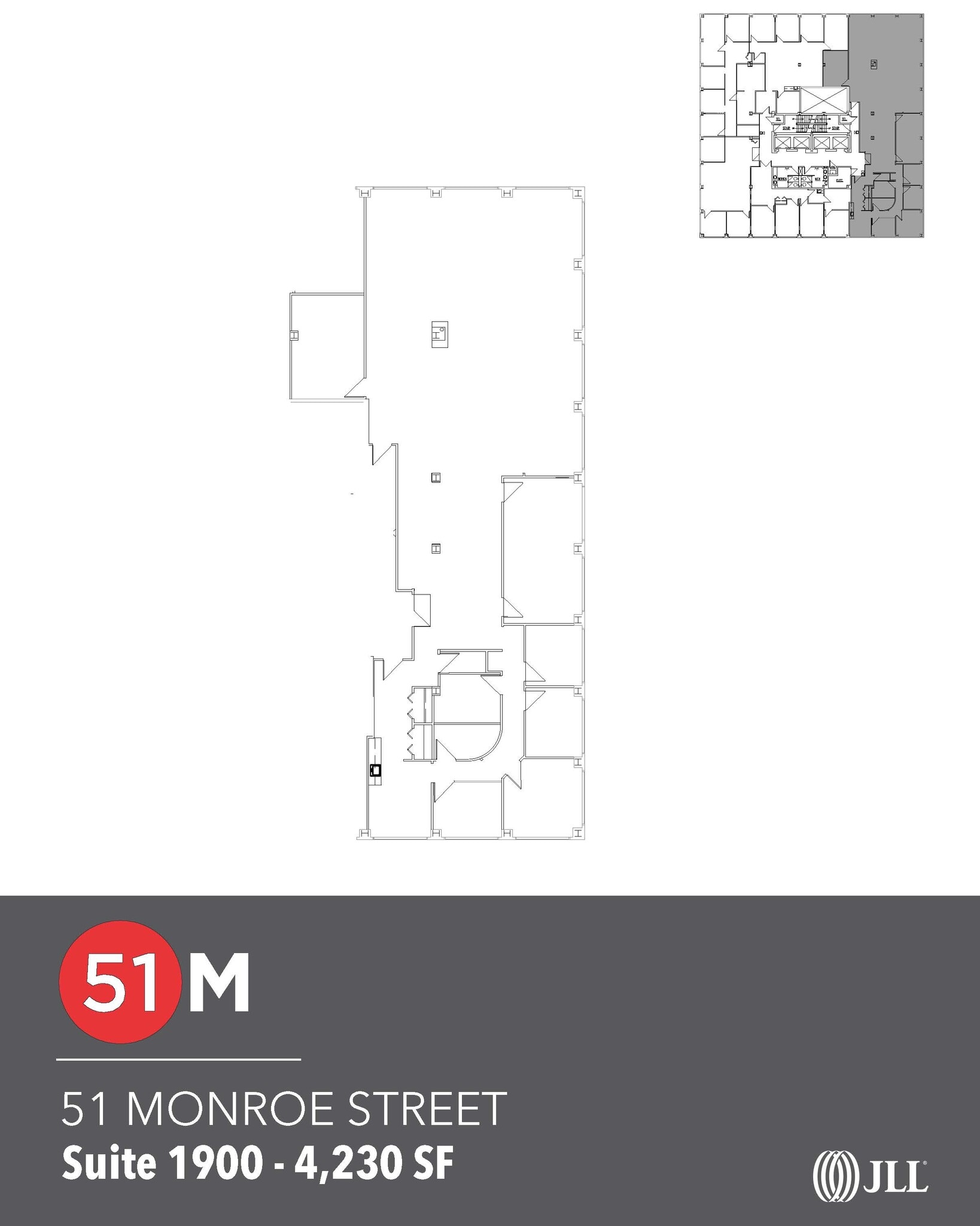 51 Monroe St, Rockville, MD à louer Plan d’étage- Image 1 de 2