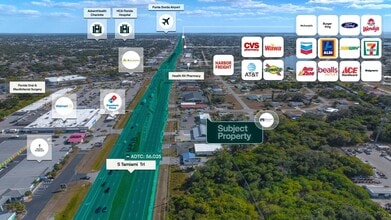 2105 Tamiami Trl, Port Charlotte, FL - Aérien  Vue de la carte