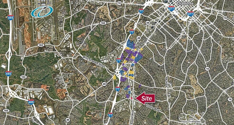 1101 Tyvola Rd, Charlotte, NC à louer - Aérien - Image 3 de 7