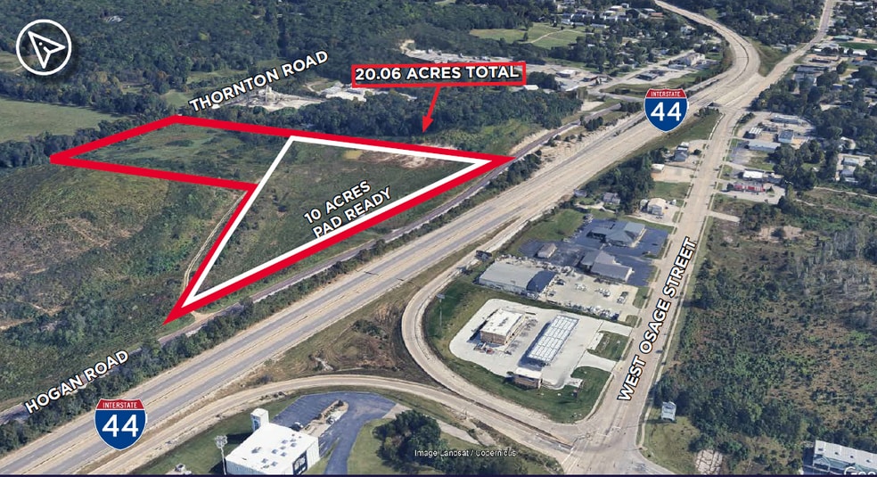 Hogan Rd & Thornton Rd, Pacific, MO for sale - Aerial - Image 1 of 5