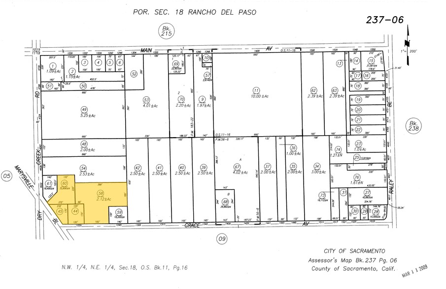 1225-1239 Grace Ave, Sacramento, CA à vendre - Plan cadastral - Image 2 de 2