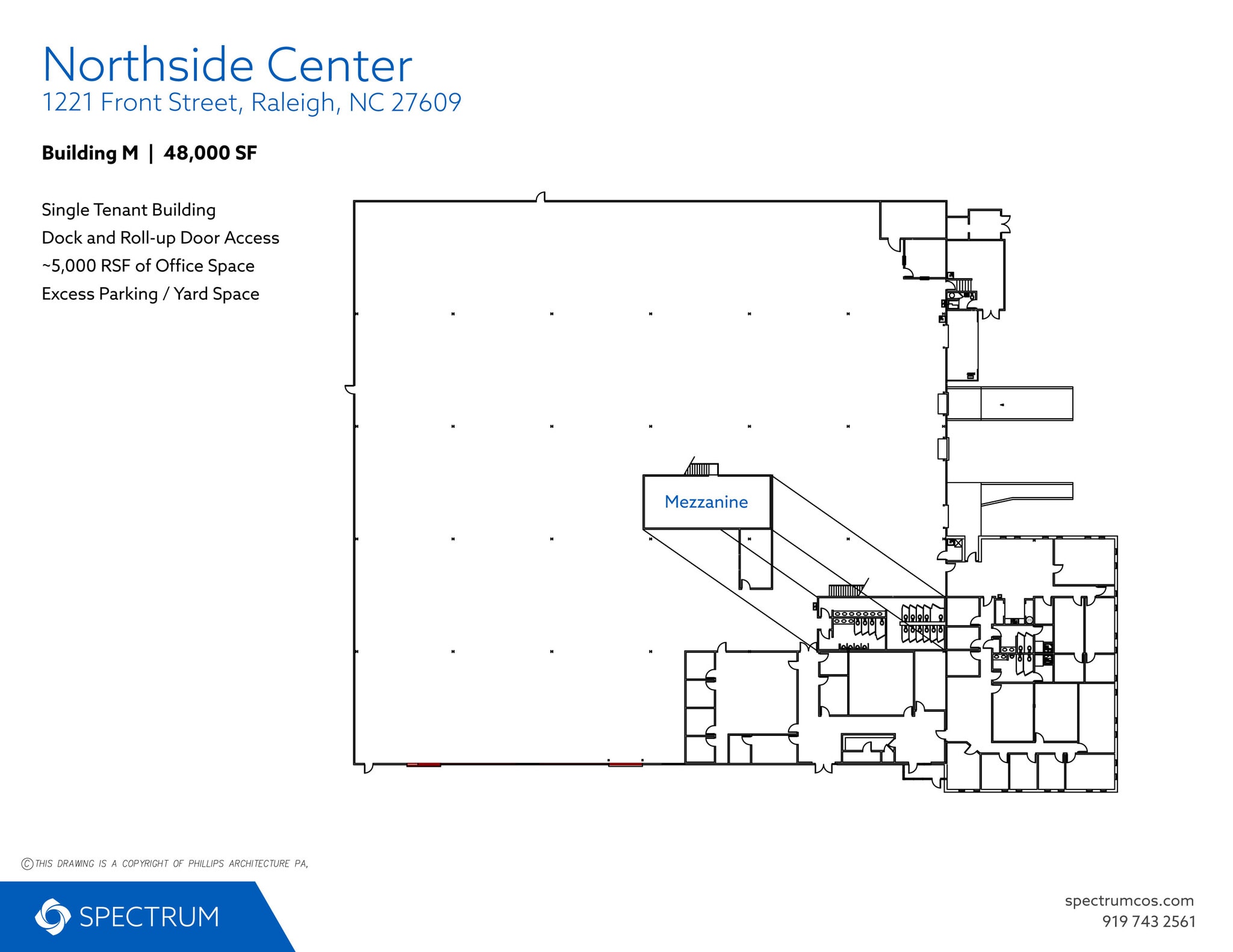 1221 Front St, Raleigh, NC for lease Floor Plan- Image 1 of 1