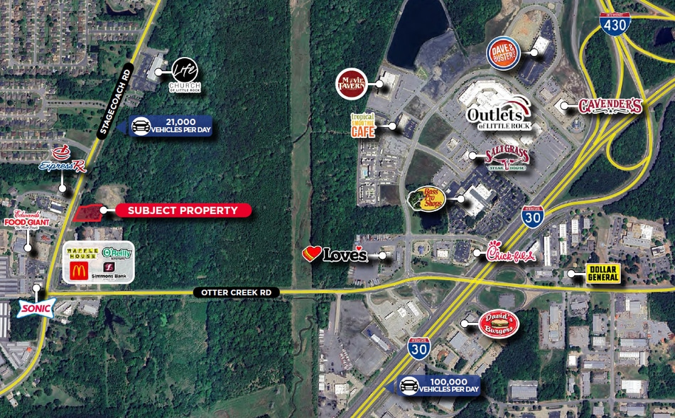 Stagecoach Road, Little Rock, AR for sale - Aerial - Image 2 of 2