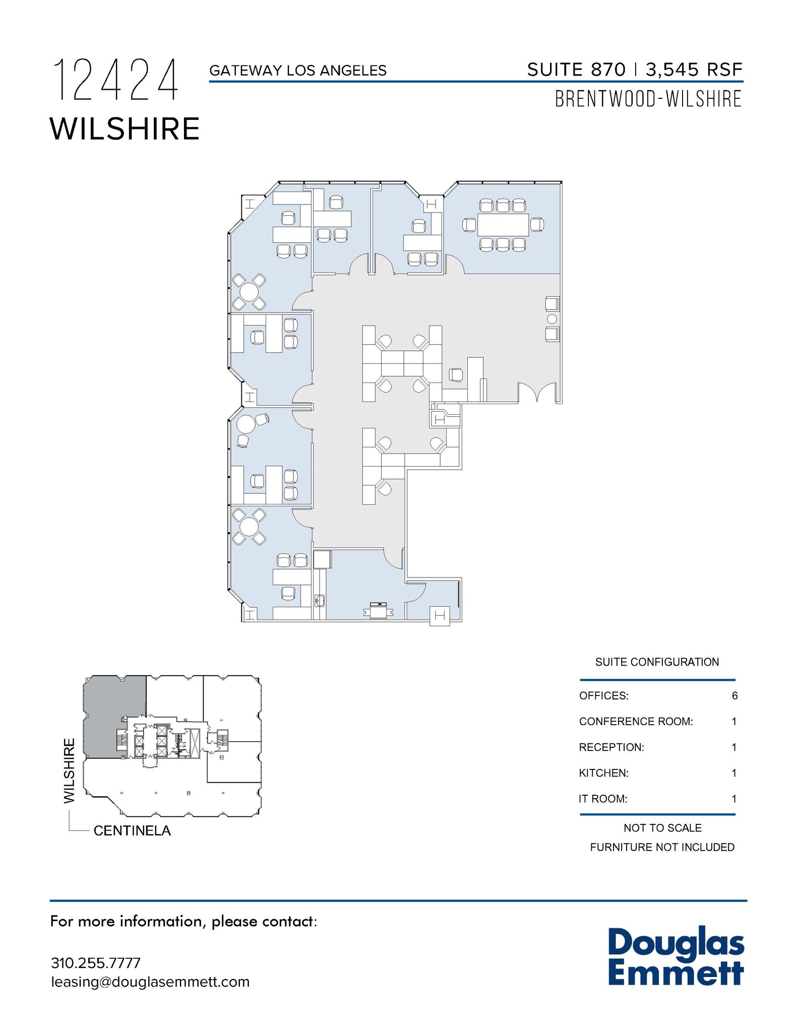 12424 Wilshire Blvd, Los Angeles, CA à louer Plan d  tage- Image 1 de 2