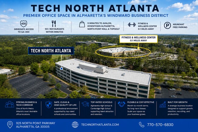 Plus de détails pour 925 North Point Pky, Alpharetta, GA - Coworking à louer