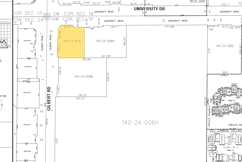 2011 E University Dr, Mesa, AZ à louer - Plan cadastral - Image 3 de 3