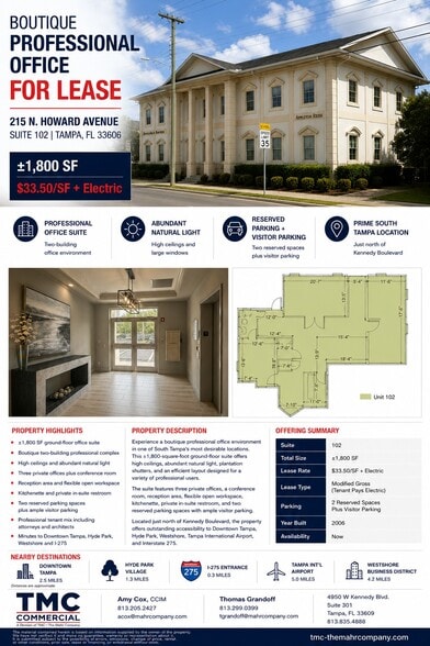 215 N Howard Ave, Tampa, FL for lease - Building Photo - Image 2 of 11
