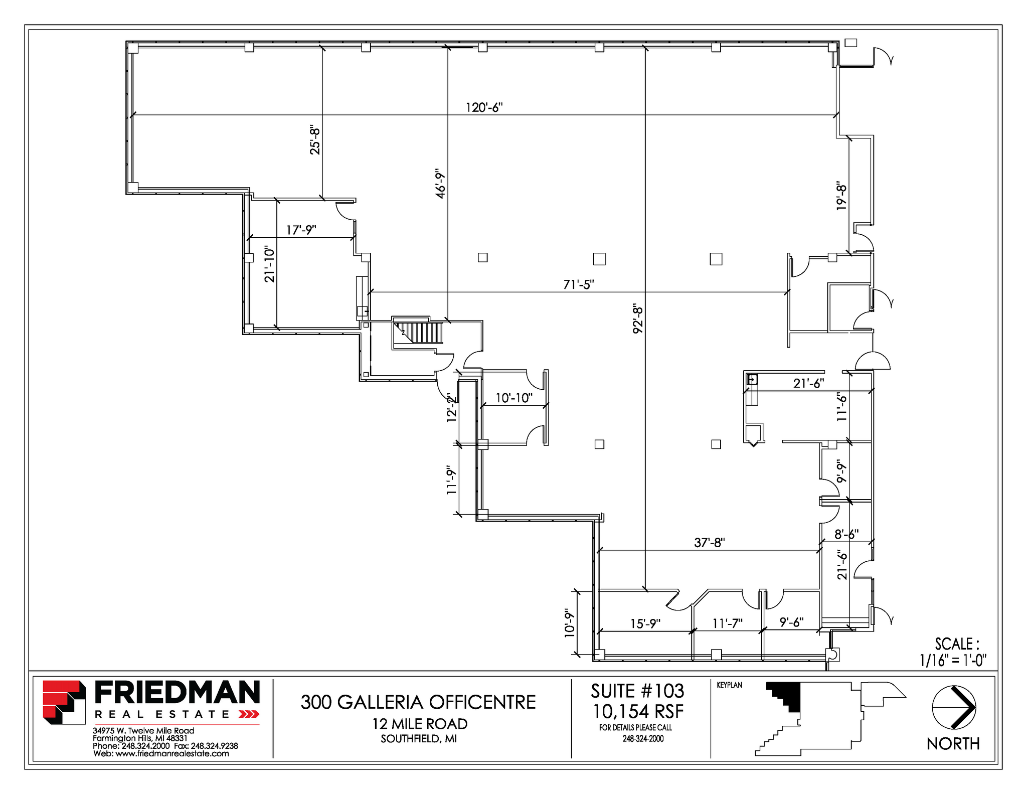 300 Galleria Officentre, Southfield, MI for lease Floor Plan- Image 1 of 2