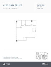 4265 San Felipe St, Houston, TX à louer Plan d’étage- Image 1 de 1