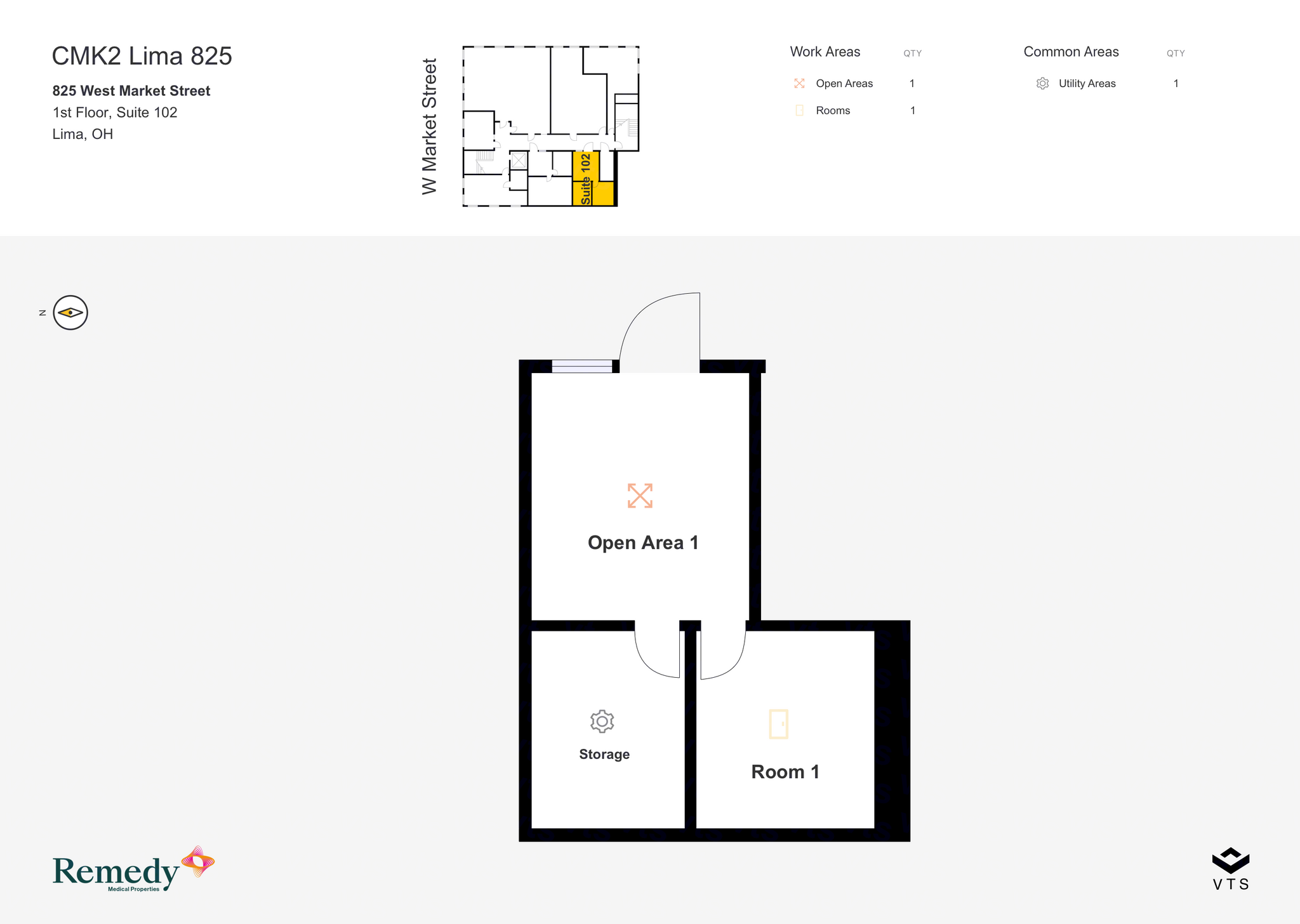 825 W Market St, Lima, OH à louer Plan d  tage- Image 1 de 4