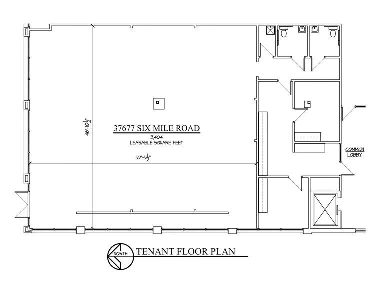 37655-37699 6 Mile Rd, Livonia, MI for lease - Floor Plan - Image 2 of 4