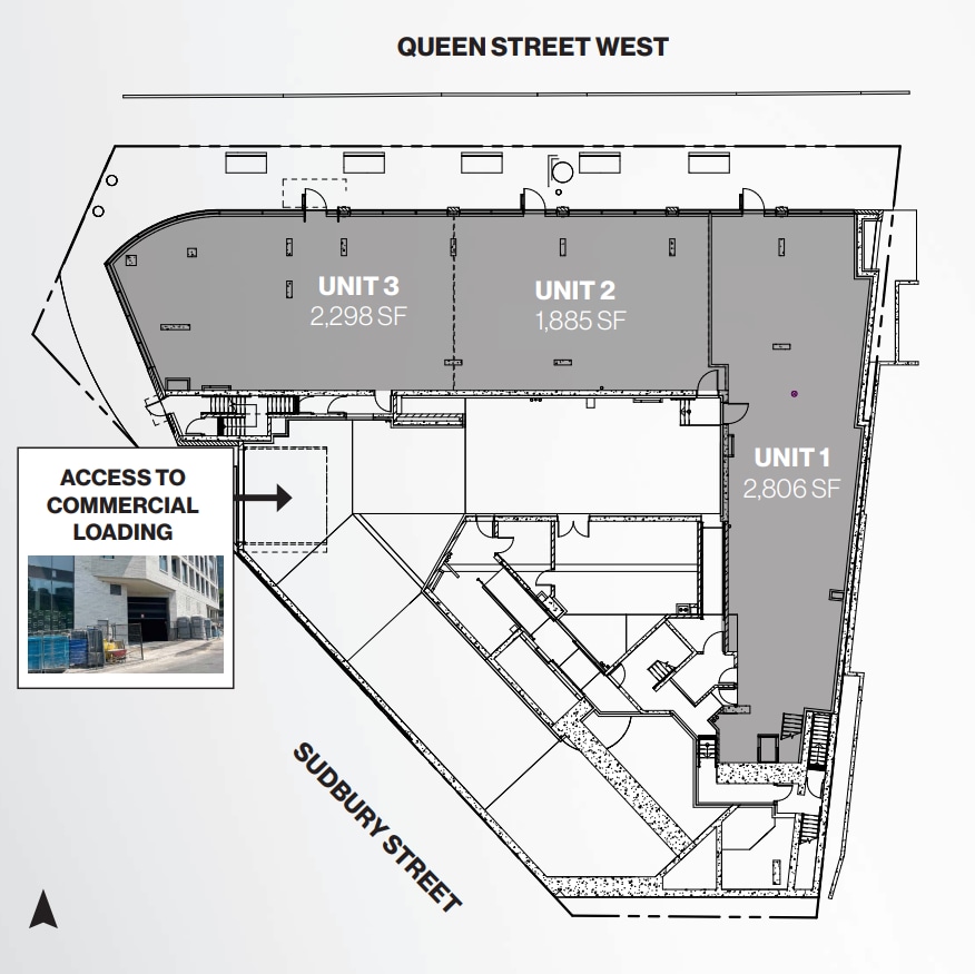 1181 Queen St W, Toronto, ON à louer Plan d’étage- Image 1 de 1