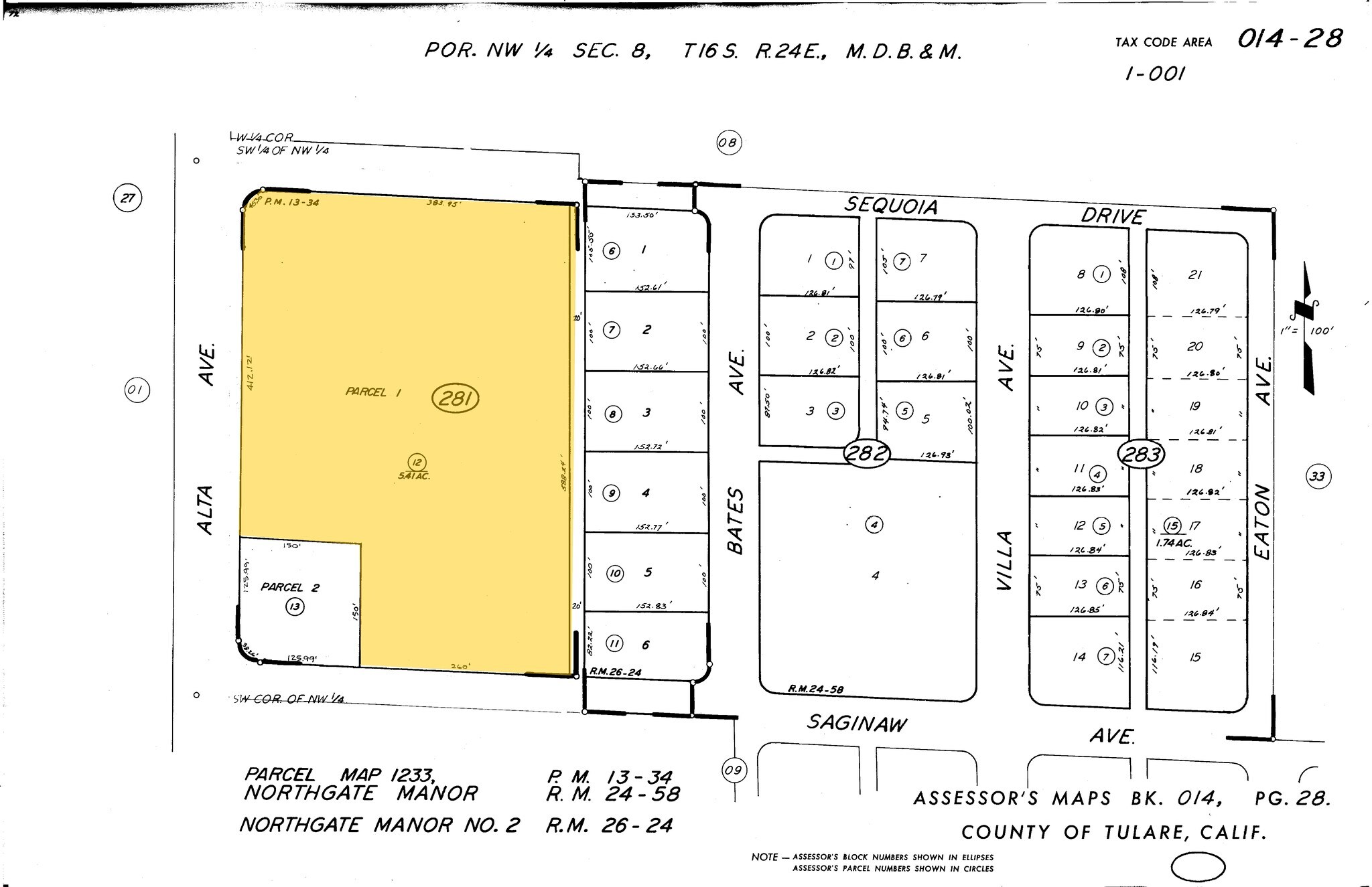 1064-1070 N Alta Ave, Dinuba, CA à vendre Plan cadastral- Image 1 de 1