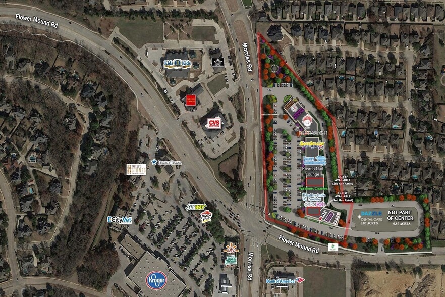 NEC FM 340 & Morriss Rd, Flower Mound, TX for lease - Aerial - Image 2 of 8