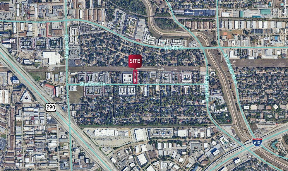 4202 Sherwood Ln, Houston, TX for lease - Aerial - Image 2 of 8