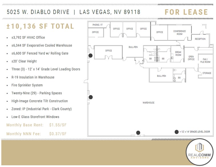 5025 W Diablo Dr, Las Vegas, NV à louer - Plan d’étage - Image 3 de 7
