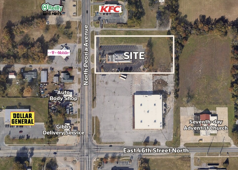 4641 N Peoria Ave, Tulsa, OK à louer Aérien- Image 1 de 2