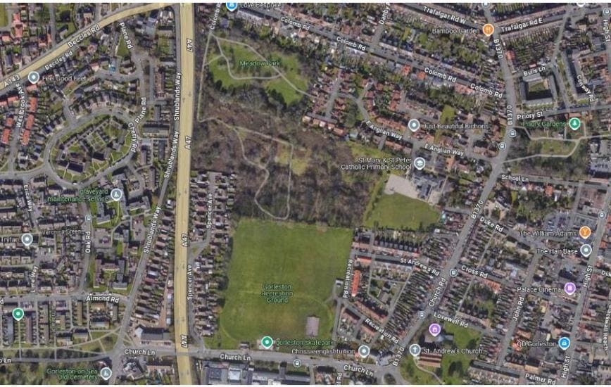 56 Spencer Av, Great Yarmouth for sale - Aerial - Image 2 of 2