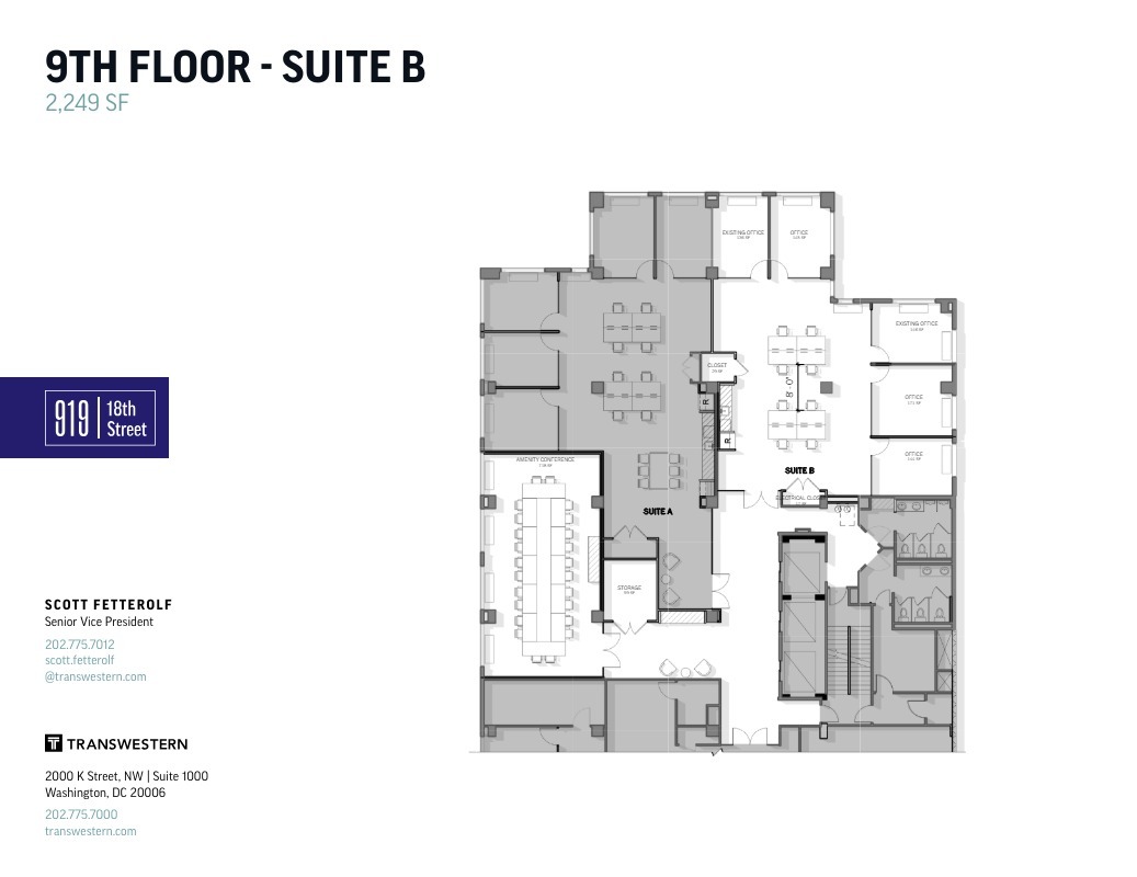 919 18th St NW, Washington, DC à louer Plan d  tage- Image 1 de 3