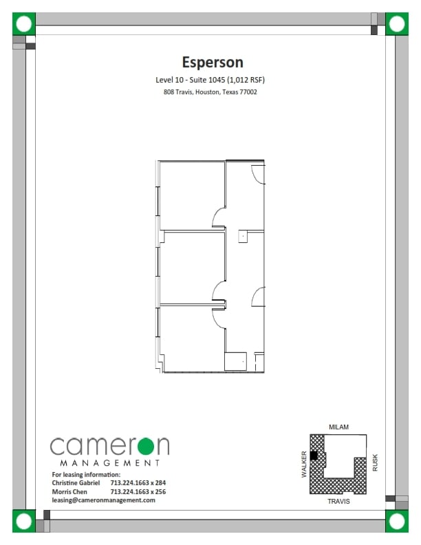 808 Travis St, Houston, TX à louer Plan d’étage- Image 1 de 1
