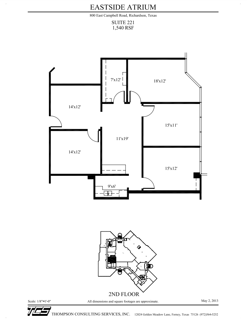 800 E Campbell Rd, Richardson, TX à louer Plan d’étage- Image 1 de 1