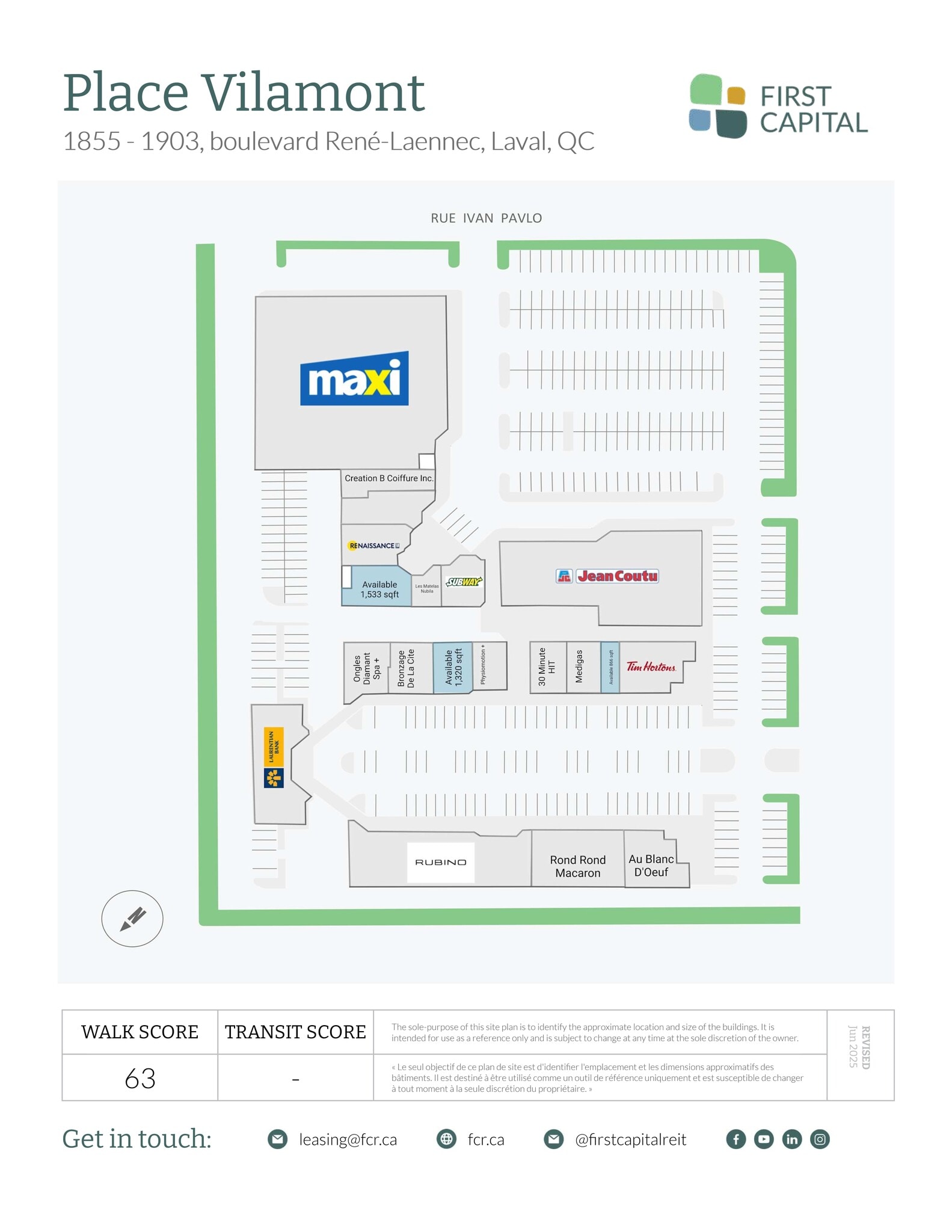 1857 Boul René-Laennec, Laval, QC for lease Site Plan- Image 1 of 2