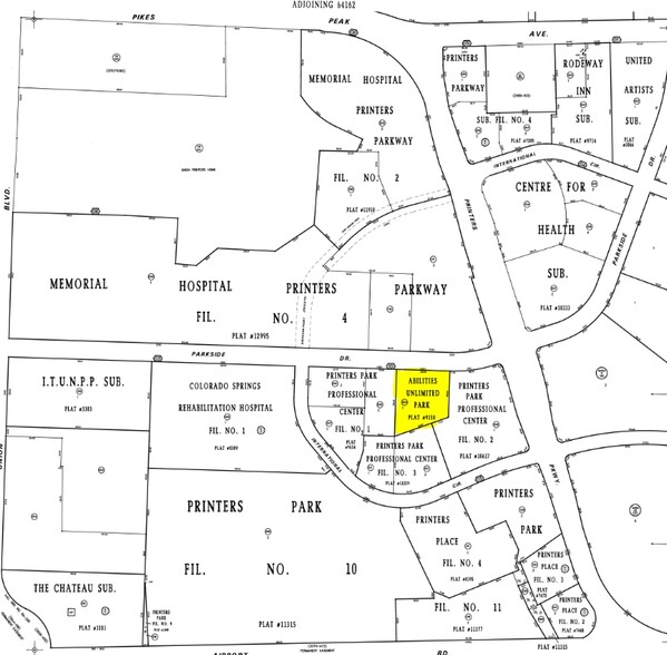 245 Parkside Dr, Colorado Springs, CO for lease - Plat Map - Image 3 of 3