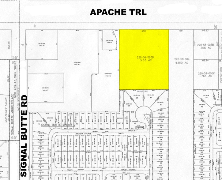 10917 E Main Rd, Mesa, AZ for sale - Plat Map - Image 2 of 3