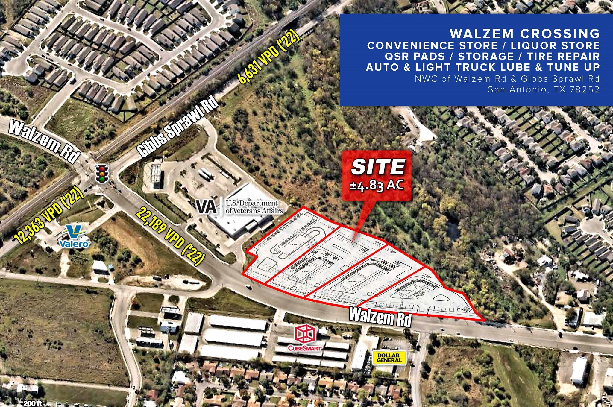 Gibbs Sprawl & Walzem Rd, San Antonio, TX à vendre Photo du bâtiment- Image 1 de 6