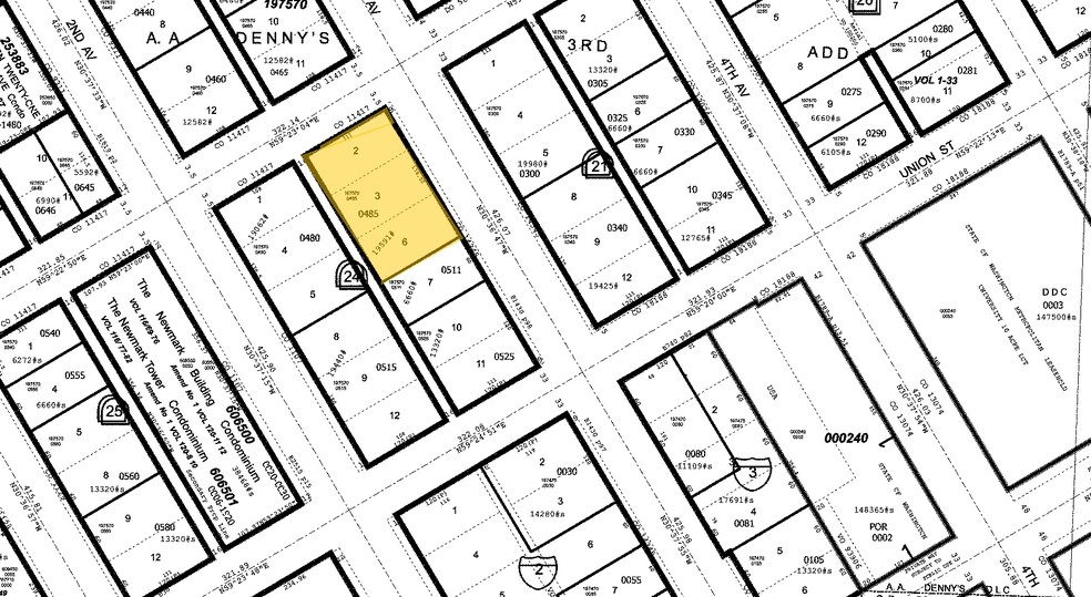 1419-1431 3rd Ave, Seattle, WA à vendre - Plan cadastral - Image 1 de 1