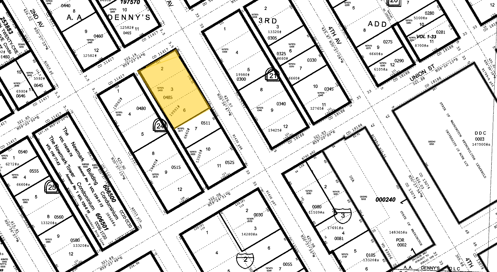 1419-1431 3rd Ave, Seattle, WA à vendre Plan cadastral- Image 1 de 1