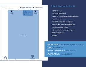 3542 Sirius Ave, Las Vegas, NV à louer Plan d’étage- Image 1 de 1