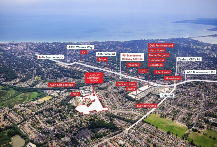 Yarmouth Rd, Poole for sale - Aerial - Image 2 of 4