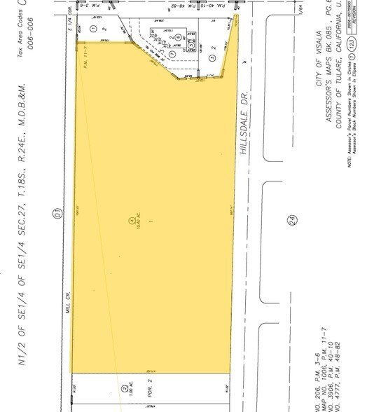 5400 W Hillsdale Ave, Visalia, CA à vendre - Plan cadastral - Image 3 de 3